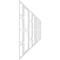 Ekena Millwork Set of Four Panels for 94 1/2"W x 32 1/4"H Granby Fretwork Wainscot Wall Paneling WPKP16X01X47GBY - alternate 2